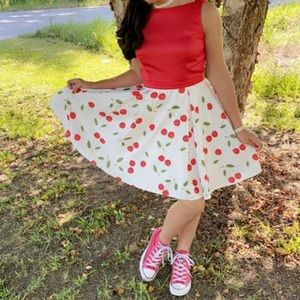 Adorable Cherry Print Dress